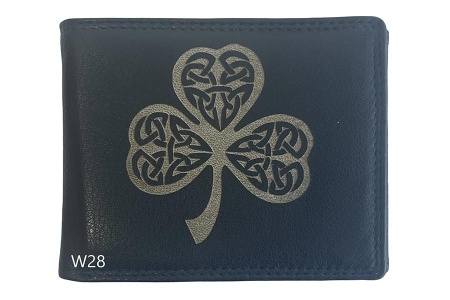 Celtic Shamrock Wallet - Black