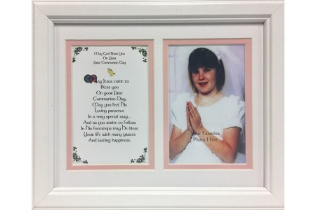 Holy Communion - 8x10 Photo Blessing (White) - Girl