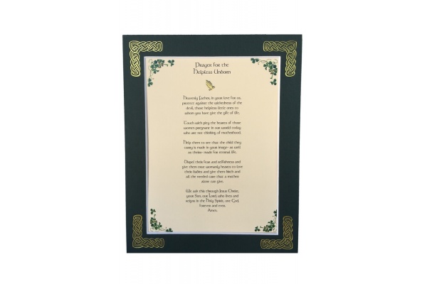 Prayer for The Helpless Unborn - 8x10 Matted