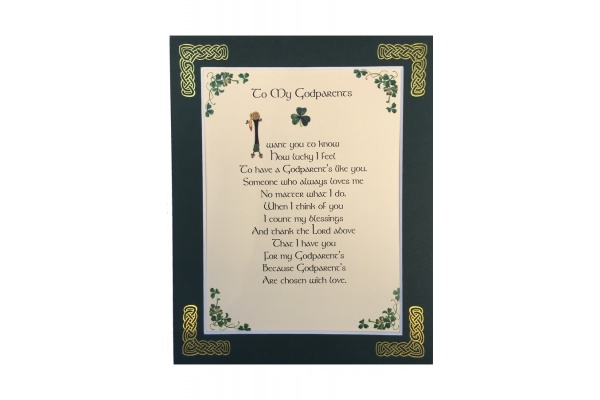 To My Godparents - I Want you to know - 8x10 Matted