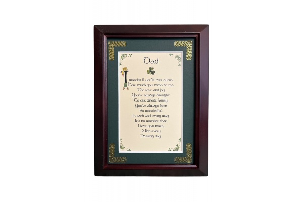 Dad - I Wonder - 5x7 Framed Blessing