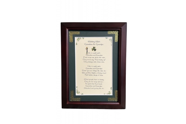 Walking with Grandma and Grandpa - 5x7 Framed Blessing