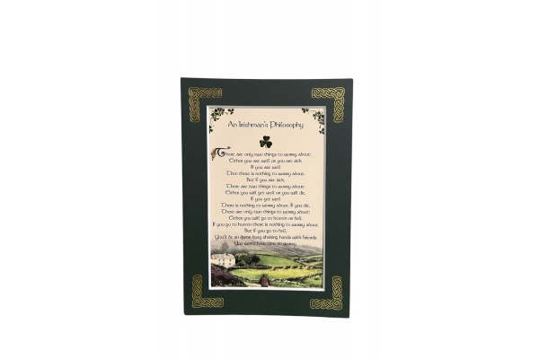 /Irish-Blessings/5x7-Matted/An-Irishmans-Philosophy