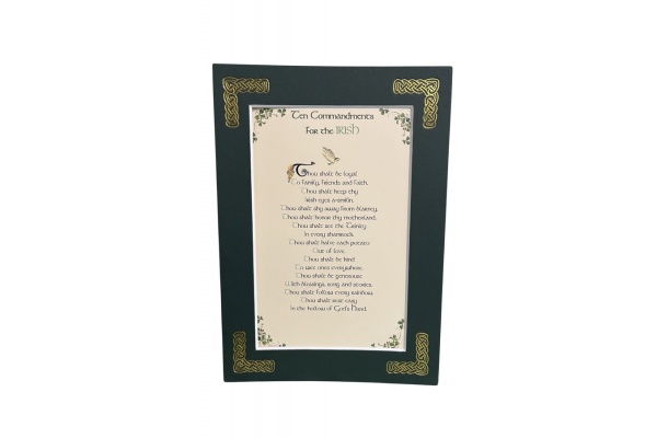 /Irish-Blessings/5x7-Matted/Ten-Commandments-for-the-IRISH