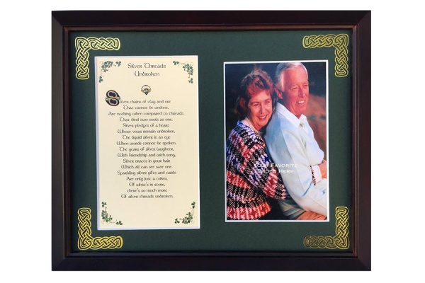 /Irish-Blessings/8x10-Framed-Photo-Verse/Anniversary---Silver-Threads-Unbroken---Framed-Blessing
