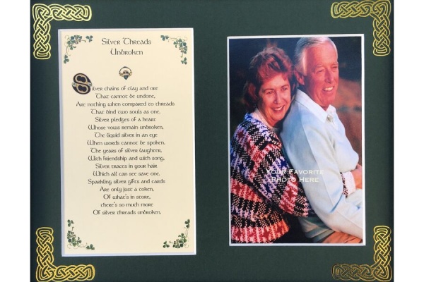 Anniversary - Silver Threads Unbroken - 8x10 Matted Photo Verse