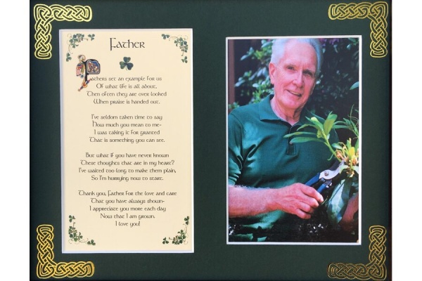 Father - Fathers set an example - 8x10 Matted Photo Verse