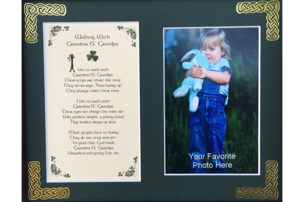 Walking with Grandma & Grandpa - 8x10 Matted Photo Verse