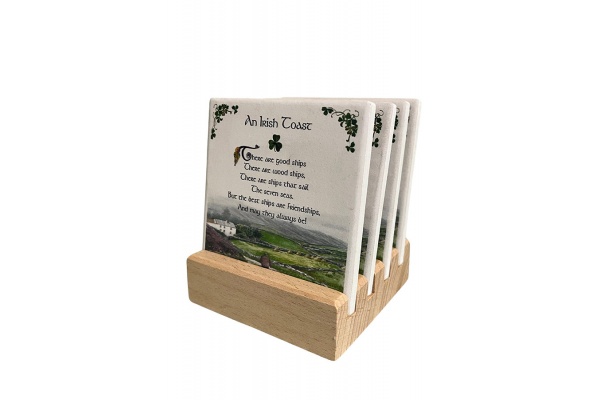 Display stand for 4 Irish Coasters Set