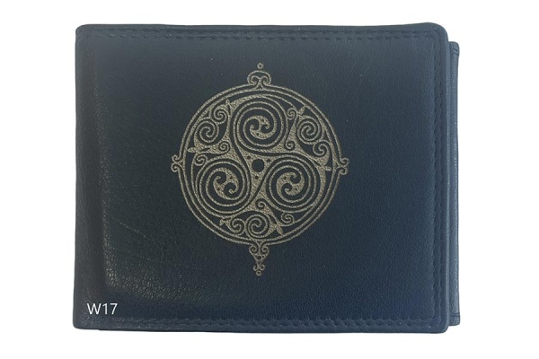 Celtic Triskelion Wallet - Black