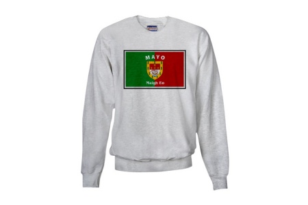Gray Sweatshirt - Full Chest GAA Flag