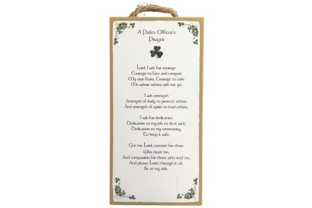 A Police Officer's Prayer - 5x10 Wooden Plaque