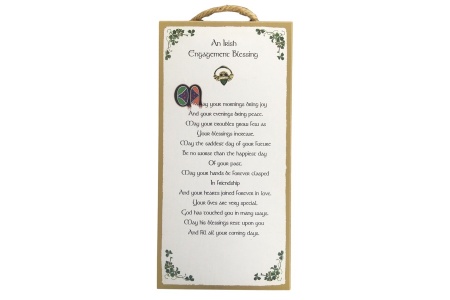An Irish Engagement Blessing - 5x10 Wooden Plaque