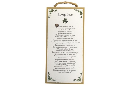 Footprints - 5x10 Wooden Plaque