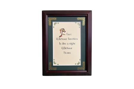 A Face Without Freckles - 5x7 Framed Blessing