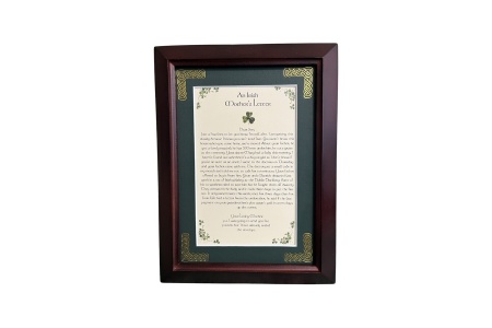 An Irish Mothers Letter - 5x7 Framed Blessing