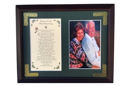 /Irish-Blessings/8x10-Framed-Photo-Verse/Anniversary---Band-of-Gold-50th-Anniversary---Framed-Blessing
