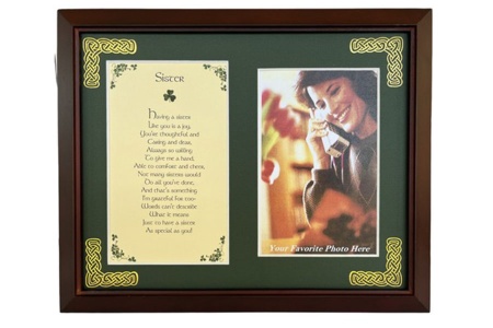 Sister - Having a Sister Like You - 8x10 Photo Blessing