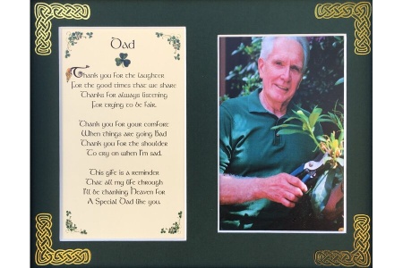 Dad - Thank you for the laughter - 8x10 Matted Photo Verse