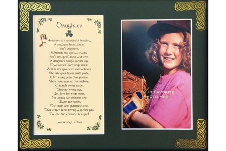 Daughter - A daughter is a wonderful blessing - 8x10 Matted Photo Verse