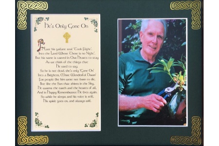 He's Only Gone On - 8x10 Matted Photo Verse