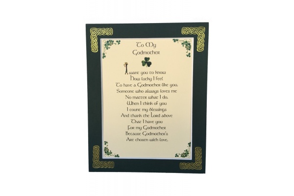 To My Godmother - I Want you to know - 8x10 Matted
