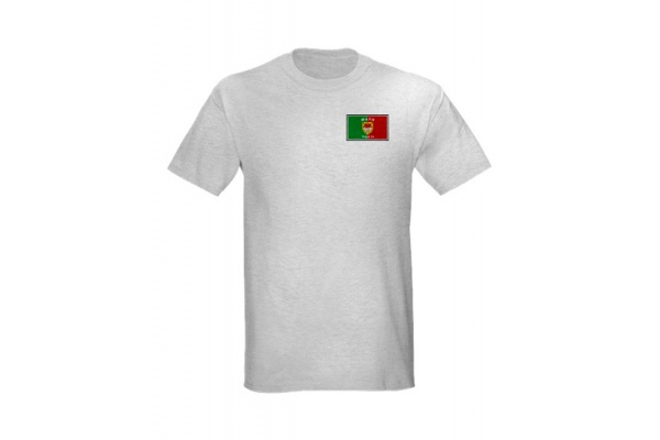 Gray T-Shirt - GAA Flag on Left Chest