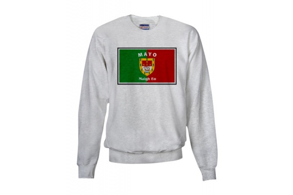 Gray Sweatshirt - Full Chest GAA Flag