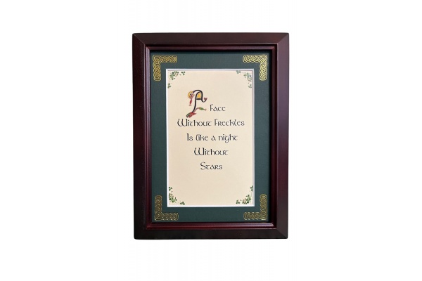 A Face Without Freckles - 5x7 Framed Blessing