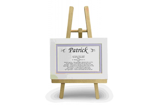 Baby Boys 400 SET - First Name Origin & Meaning 5x7 White Over Blue