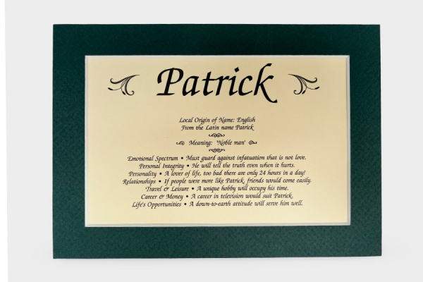 Boys 200 SET - First Name Origin & Meaning 5x7 Matted Print